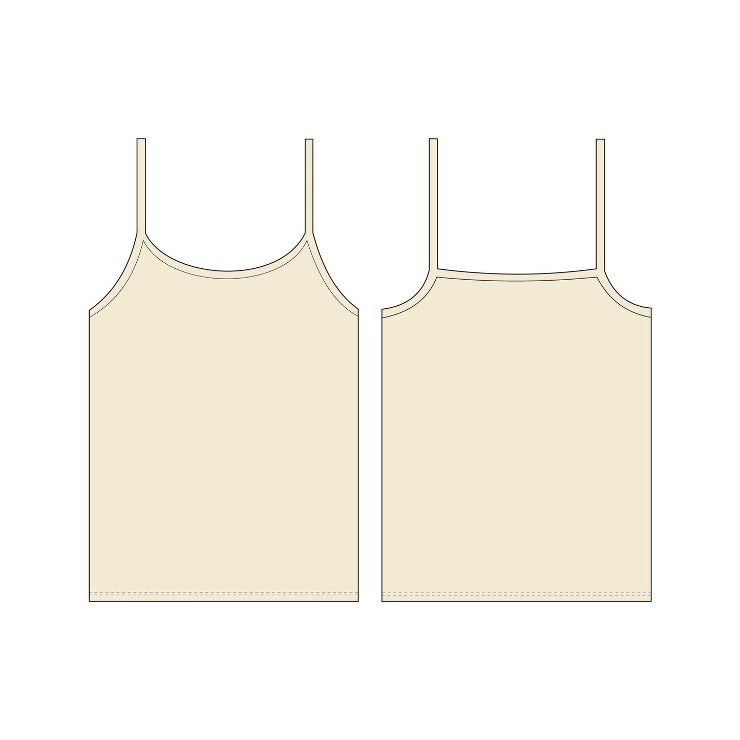 Women's Camisole Sewing Pattern - A0003-22-V-12
