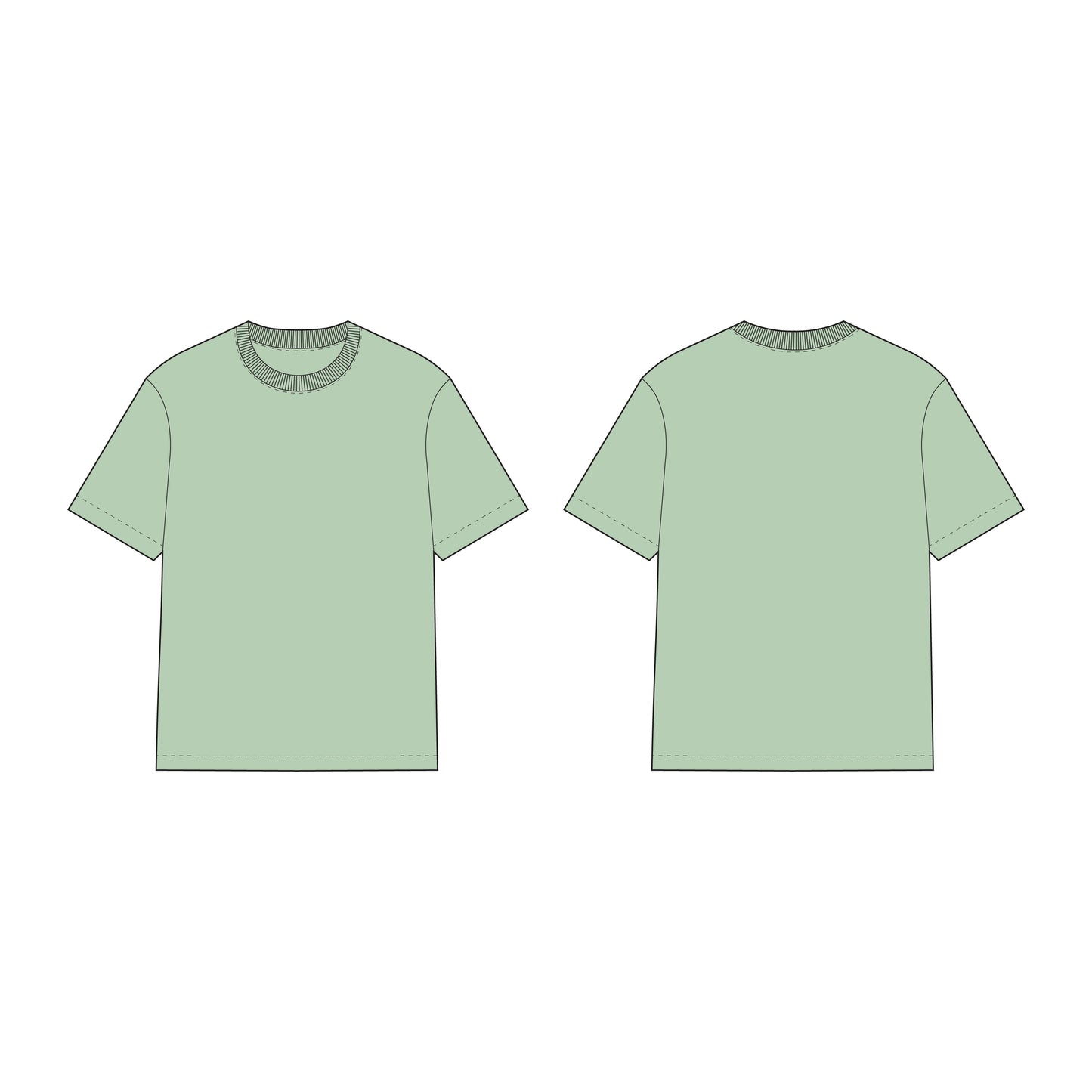 Men's Oversizes T-Shirt Sewing Pattern - A0001-22-V-15