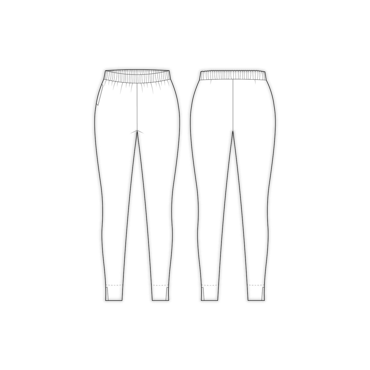 Women's Legging Sewing Pattern - A0010-23-W-2