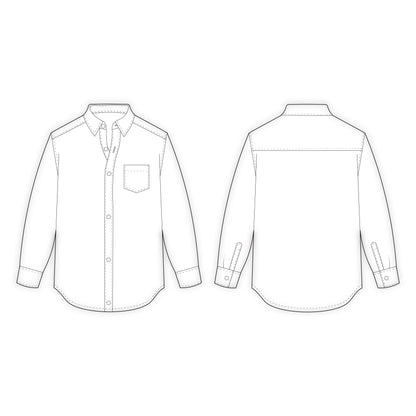 Men's Full Sleeves Shirt Sewing Pattern - A0011-22-V-04