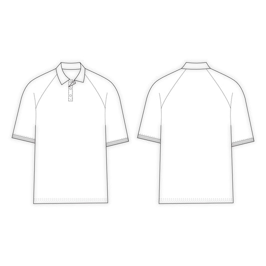 Men's Reglan Sleeves T-Shirt Sewing Pattern - A0012-22-V-05