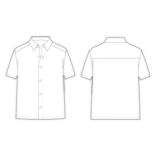 Men's Half Sleeves Shirt Sewing Pattern - A0024-22-V-04