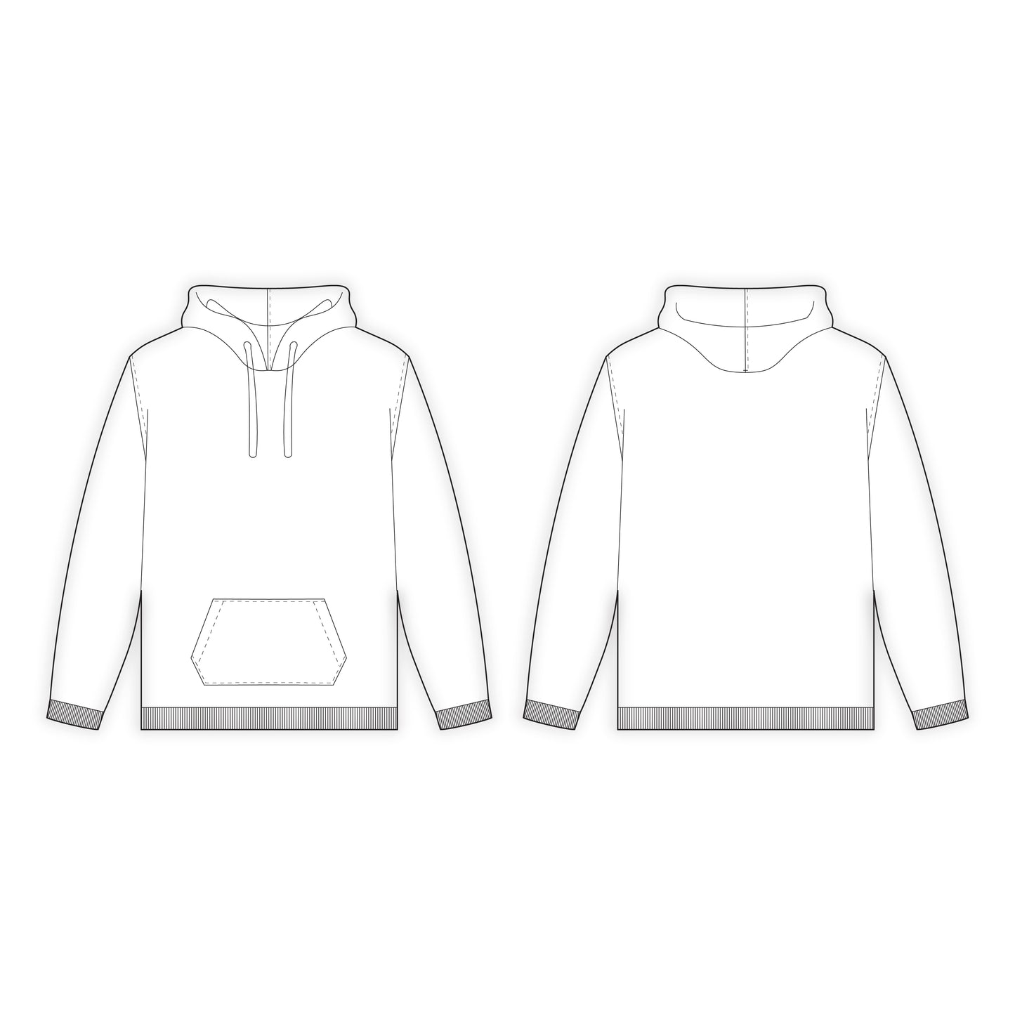 Men's Sweatshirt Sewing Pattern - A0010-22-V-05