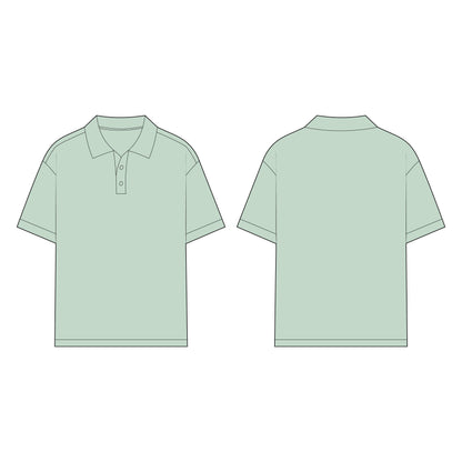 Men's Half Sleeves Regular Fit Polo Neck T-Shirt Sewing Pattern - A0001-26-Z-6