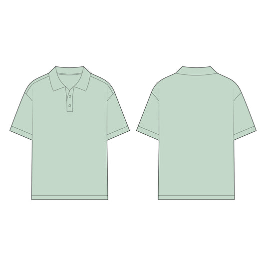 Men's Half Sleeves Regular Fit Polo Neck T-Shirt Sewing Pattern - A0001-26-Z-6