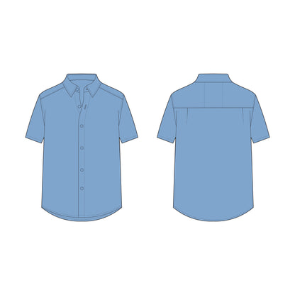 Men's Half Sleeves Regular Fit Shirt Sewing Pattern - A0006-26-Z-02