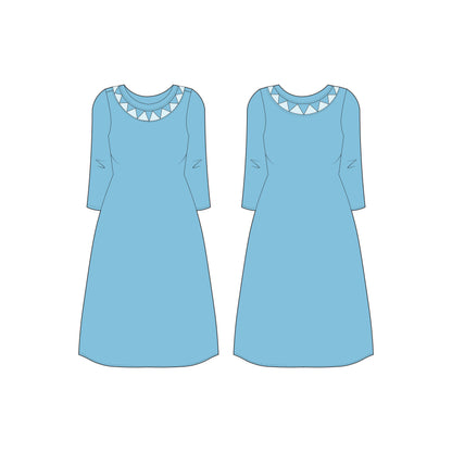 Women's Full Sleeves Regular Fit Kurti Sewing Pattern - A0004-23-W-2