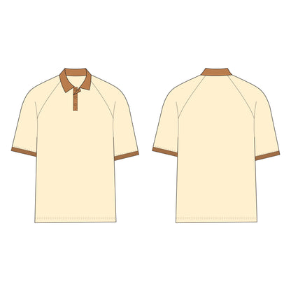 Men's Reglan Sleeves T-Shirt Sewing Pattern - A0012-22-V-05