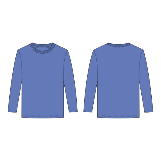 Men's Full Sleeves T-Shirt Sewing Pattern - A0002-22-V-05