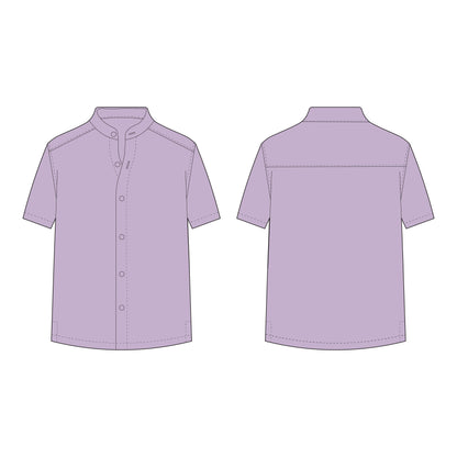 Men's Half Sleeves Chinese Collar Shirt Sewing Pattern - A0023-22-V-04