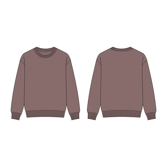 Men's Drop Shoulder Sweatshirt Sewing Pattern - A0004-22-V-05