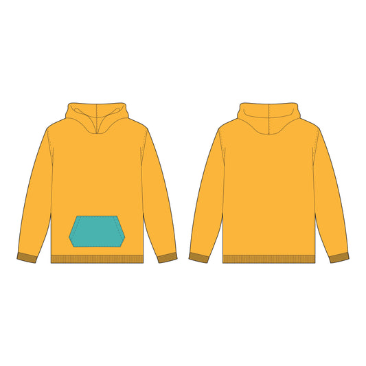 Men's Oversized Hoodies Sewing Pattern - A0008-22-V-05